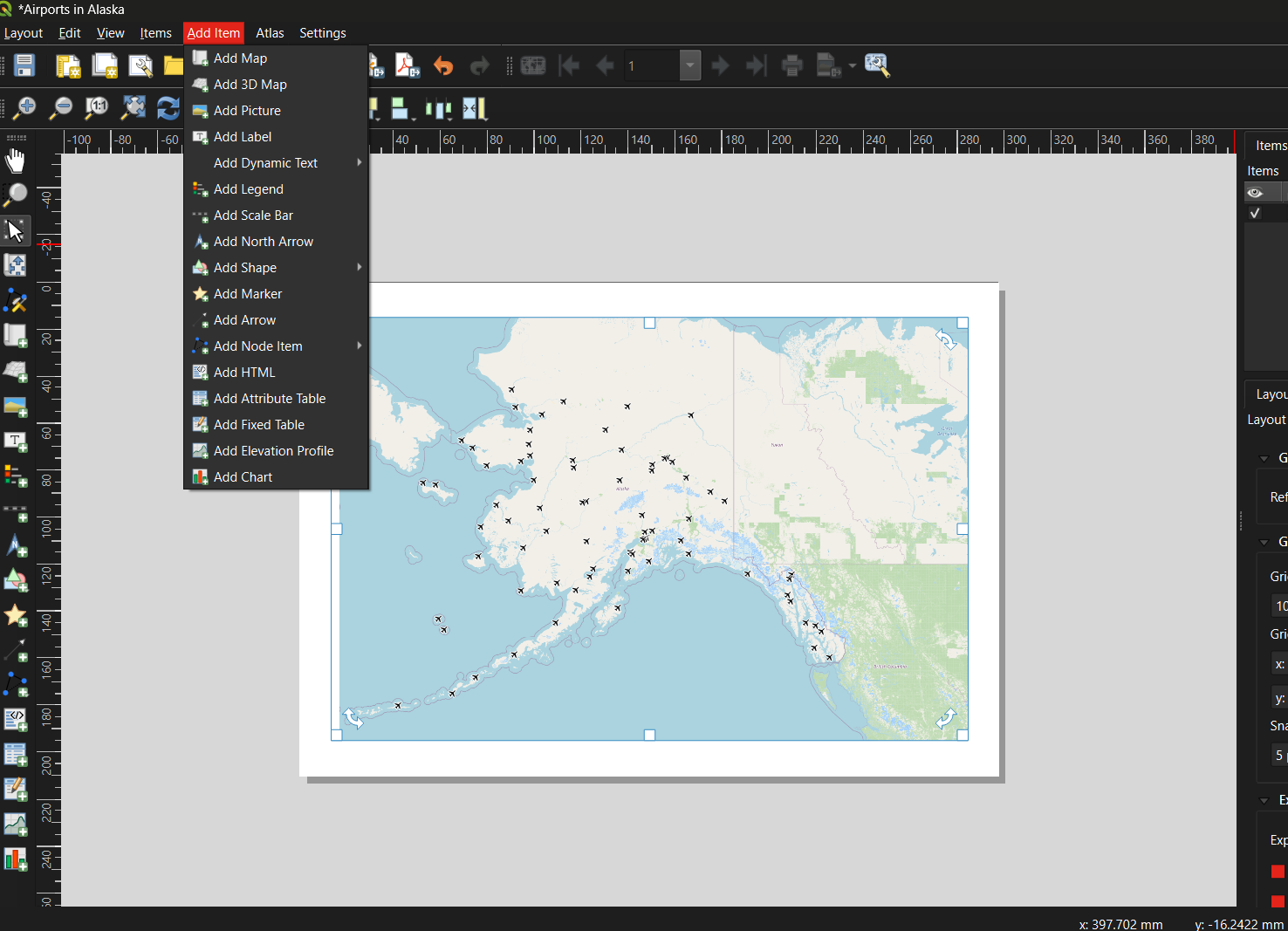 Add all the necessary map items as mentioned in the previous module. Your map needs to convey information as clearly as possible.